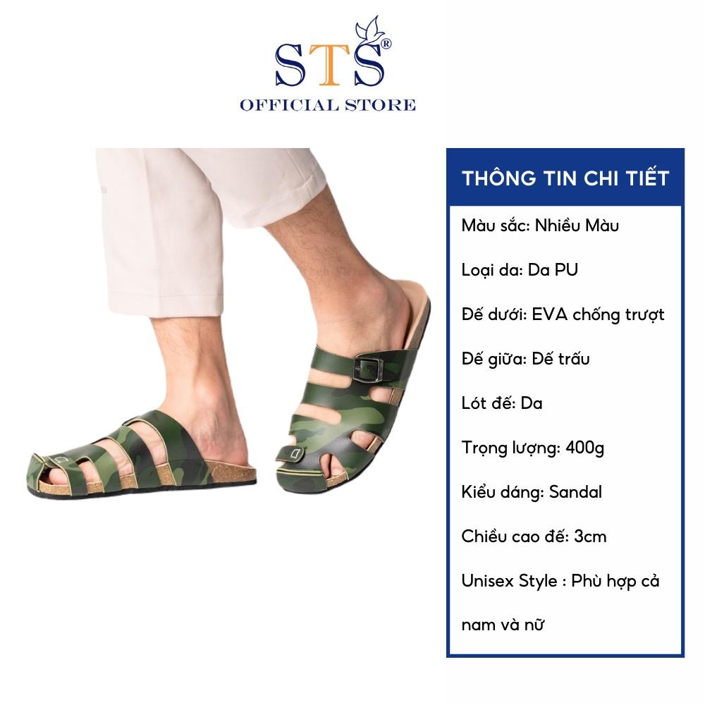 Dép RỌ Đế Trấu da PU cao cấp Màu Camo Rằn Ri thời trang chống nước dễ vệ sinh, đi chơi đi biển