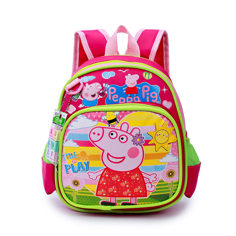 Balo mẫu giáo Peppa Pig color kèm gôm tẩy ABC 23x28x10cm