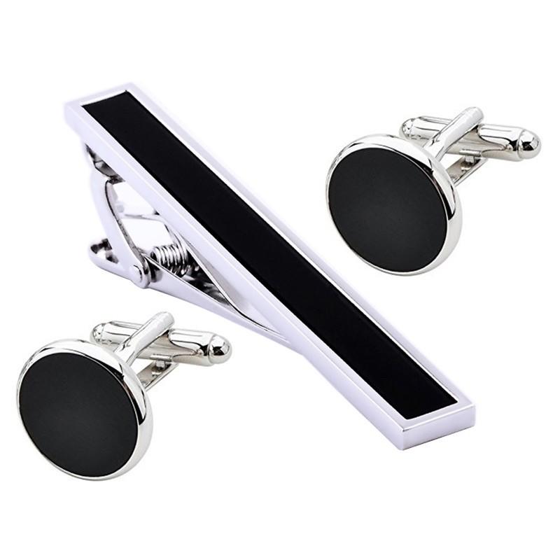 Set cufflinks khuy măng sét và Kẹp cà vạt cao cấp