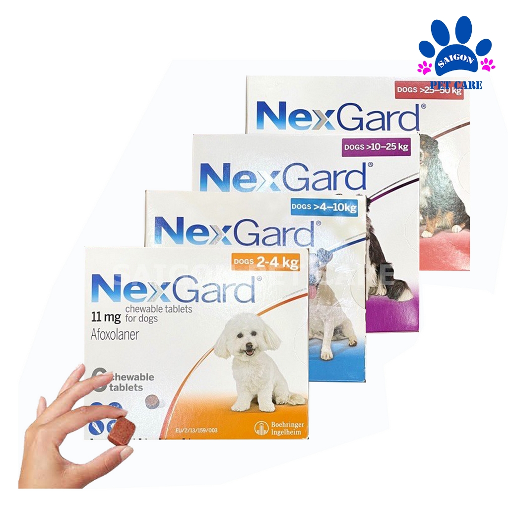 Viên nhai Nexgard trị ve rận, bọ chét cho chó (1 viên) - 4-10kg