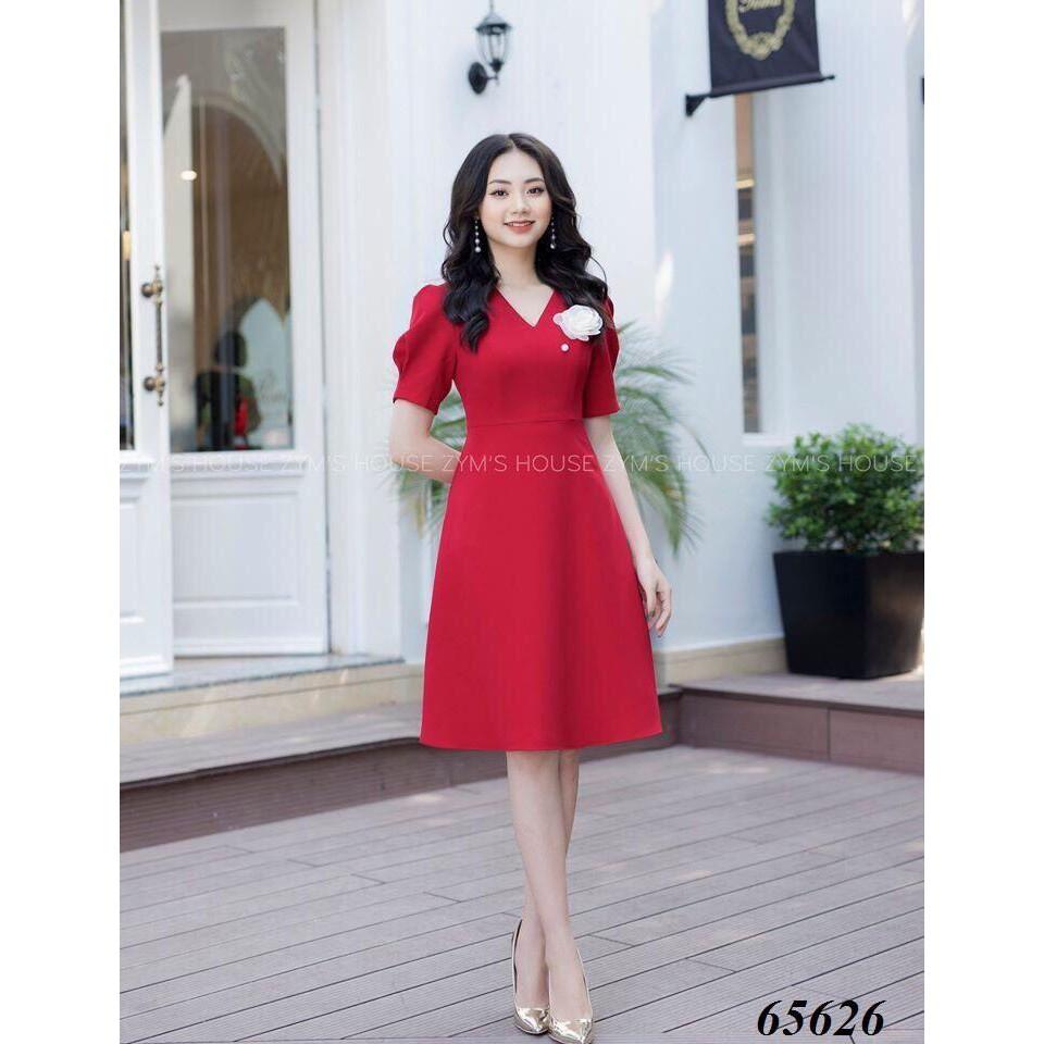 Váy xòe tay con đính bông nhẹ nhàng - thanh lịch cho chị em / Có size XXL