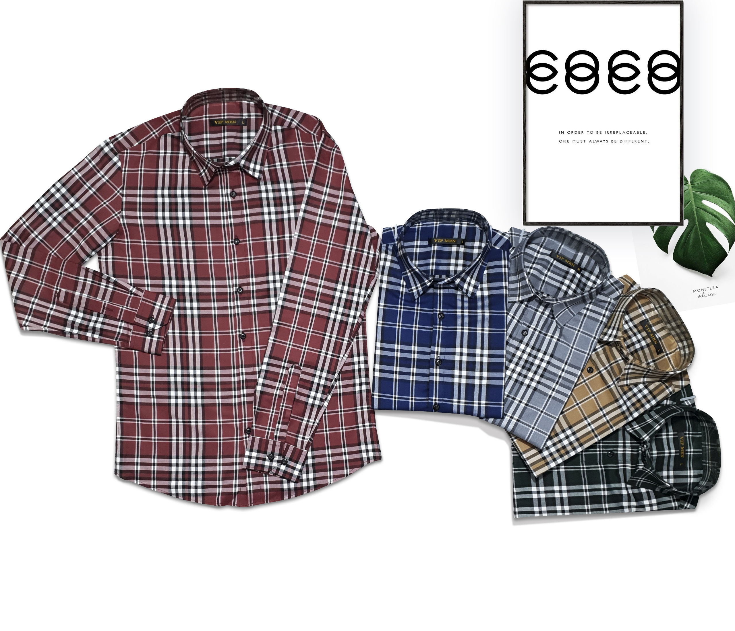 2201- Áo sơ mi nam tay dài Form slimfit - Chất liệu kate dệt caro nhập khẩu, hàng xưởng Vinh Thiện Phát sản xuất chất lượng cao cấp, sỉ từ 10 cái