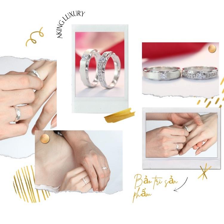 Nhẫn cặp Ap31 cao cấp, Nhẫn nam, nhẫn nữ, quà tặng tình yêu