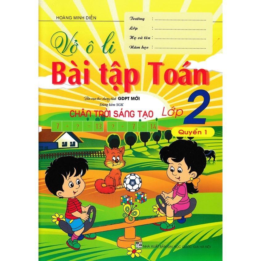 Sách - Vở Ô Li Bài Tập Toán Lớp 2 - Quyển 1 - Dùng Kèm SGK Chân Trời Sáng Tạo - Hồng Ân