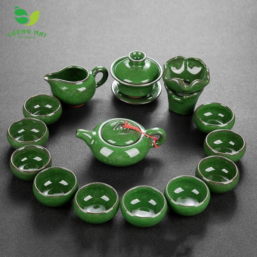 Bàn trà điện thông minh nan gỗ Vượng Tài