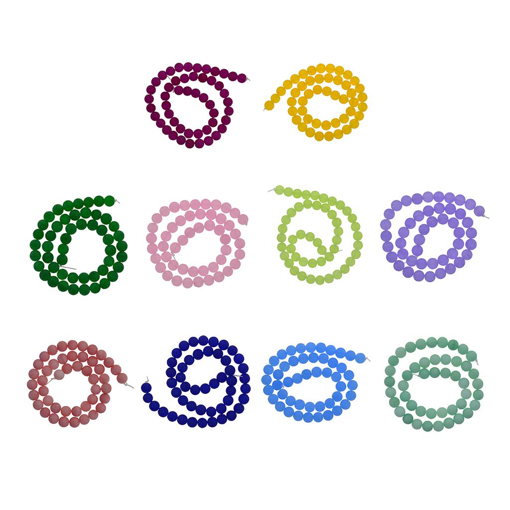 Natural Gemstone Stone 8mm Spacer Loose Round Beads DIY Jewelry Making Gifts Garden Decors