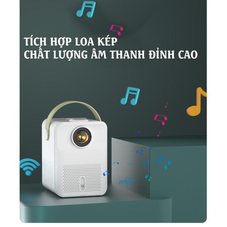 Máy chiếu phim mini, Máy chiếu mini KAW-K550, Kết nối điện thoại máy tính, kết nối wifi, thay thế 1 chiếc Smart TV