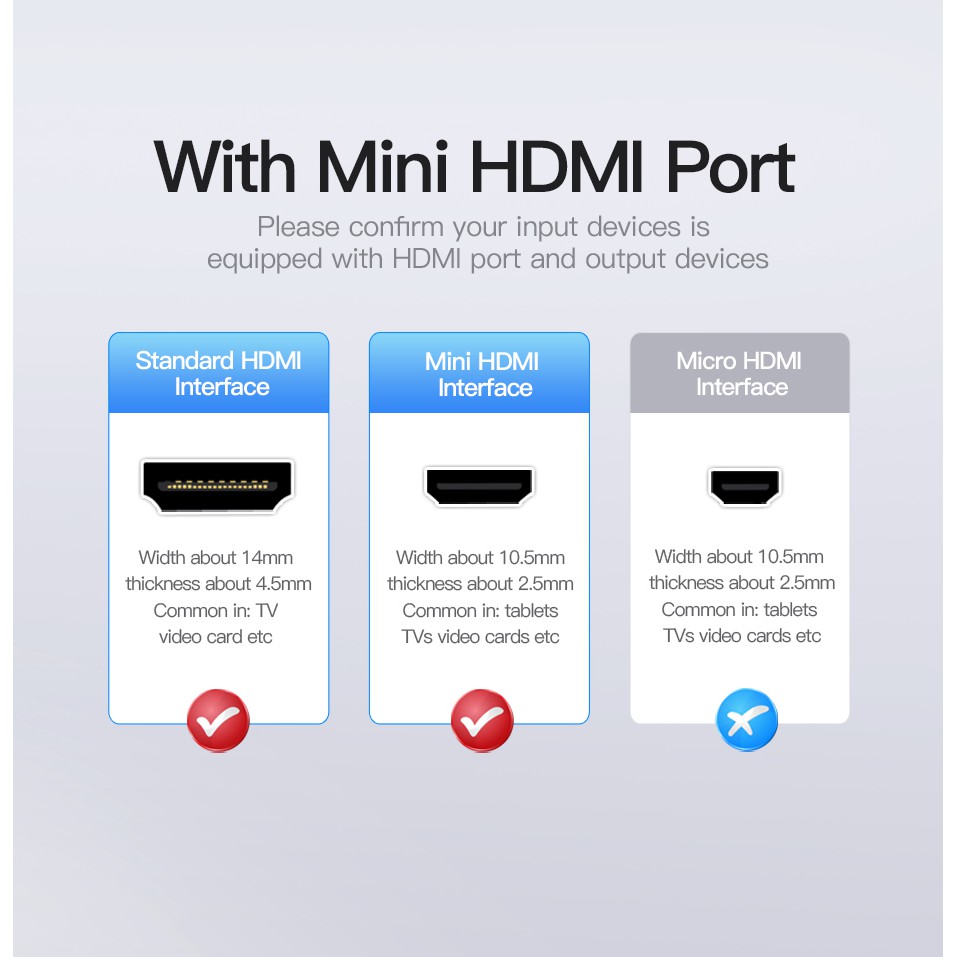 [ Mini HDMI ra HDMI ]  Cáp chuyển / Đầu chuyển Mini HDMI ra HDMI 4K  full HD Vention VAA-D02 AISB0 AGHB _ Hàng chính hãng