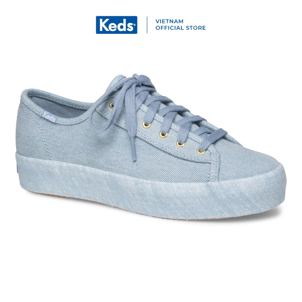 Giày Keds Nữ - Triple Kick Burlap Lt Blue - KD060329