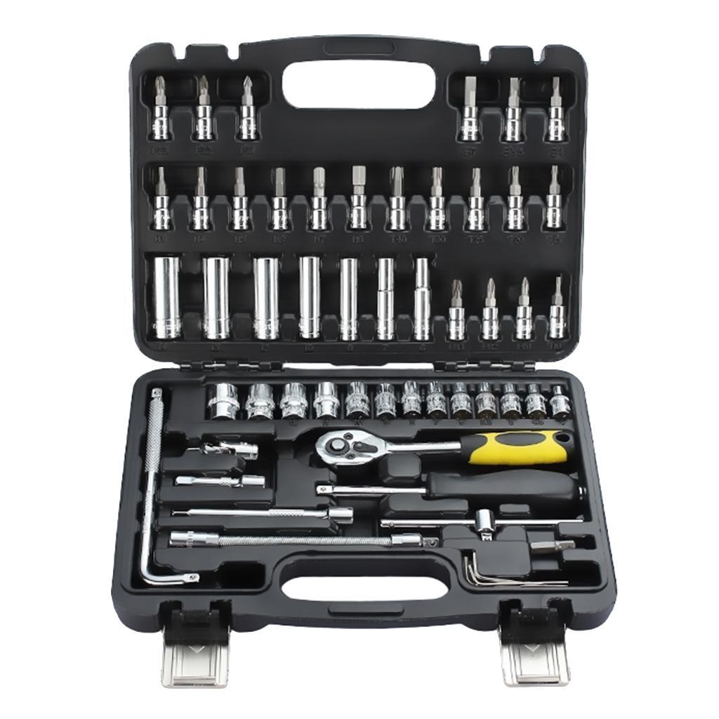 54 Pieces Socket Wrench Set, Ratchet Case Nut Case Tool Case Set