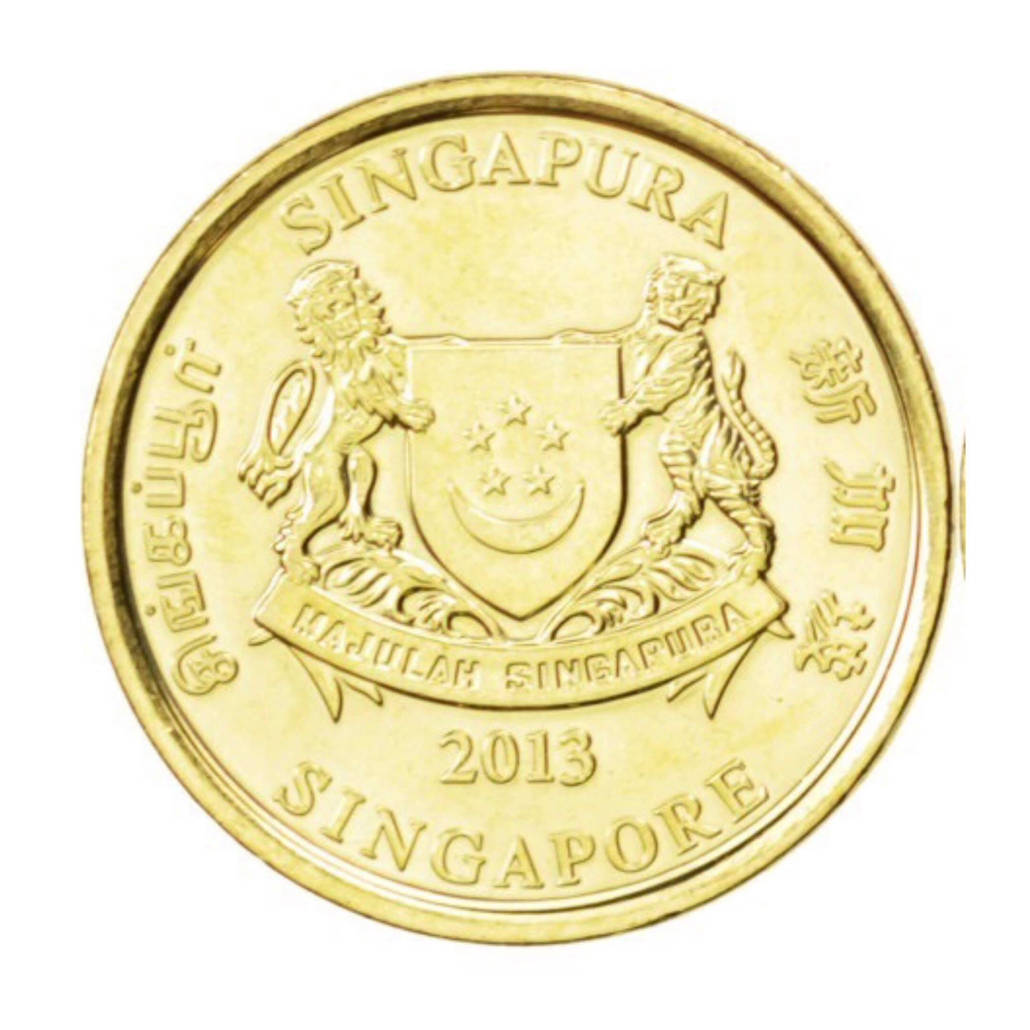 Đồng xu Singapore 5 cent phiên bản mới