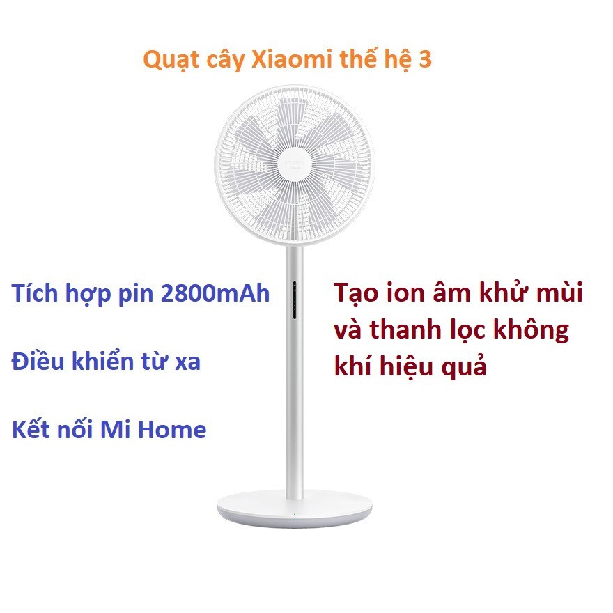 QUẠT ĐỨNG TÍCH ĐIỆN SMARTMI GEN 3 INVERTER - Kết nối App thông minh, bao gồm Remote - Bản Quốc Tế - Hàng Chính Hãng