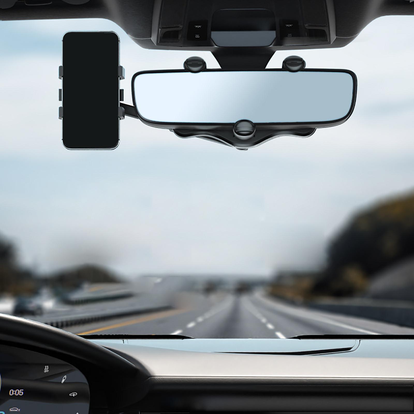 Phone Mount Holder GPS Navigation Bracket 360 Rotation Phone Stand Sun Visor