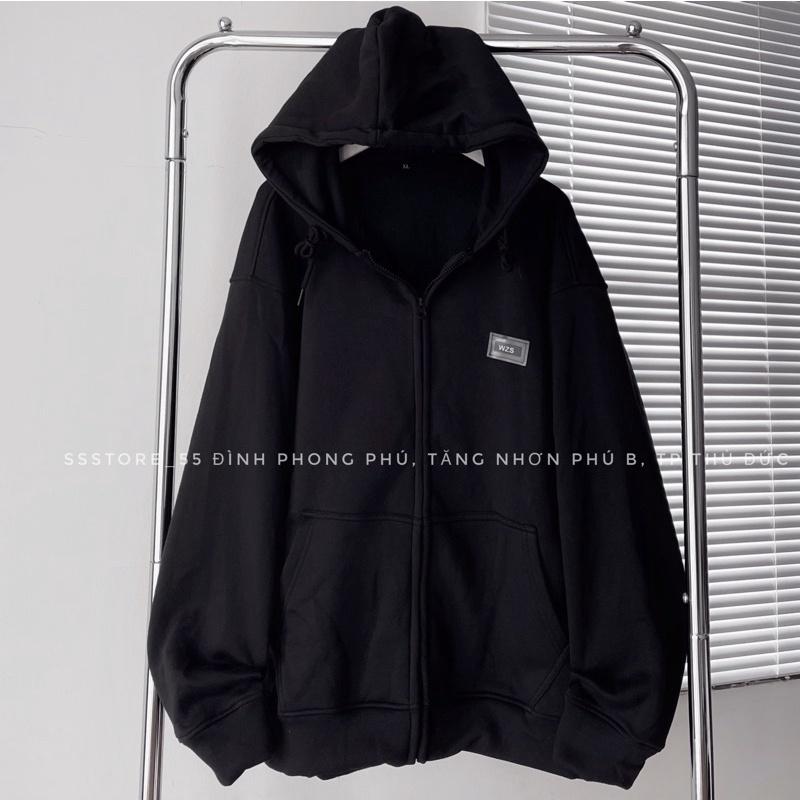 Áo khoác hoodie zip có nón vải nỉ bông tag WZS nhiều màu form rộng unisex nam nữ - SSSTore