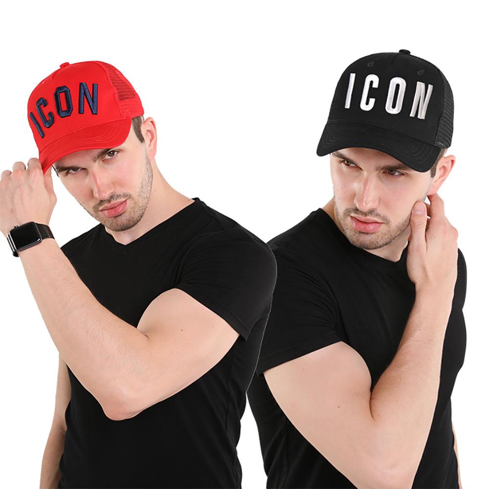 DSQICOND2 DSQ Lưới Mùa Hè Nón Lưỡi Trai Nam Nữ Thêu Biểu Tượng Chữ Bố Nón Hip Hop Trucker Cap Hombre Gorras casquette - Blue