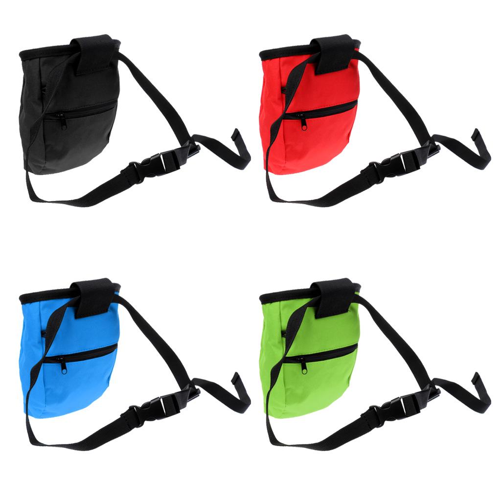 Rock Climb Caving Bouldering Chalk Bag Giving Bag with Belt Black