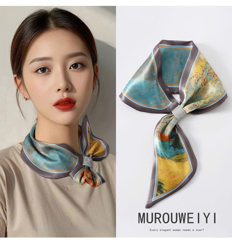 KHĂN LỤA DÀI KHĂN QUÀNG CỔ KHĂN CHOÀNG LỤA BĂNG ĐÔ TRANG TRÍ NƠ CAO CẤP ĐA NĂNG SANG TRỌNG THANH LỊCH MÃ 18-38