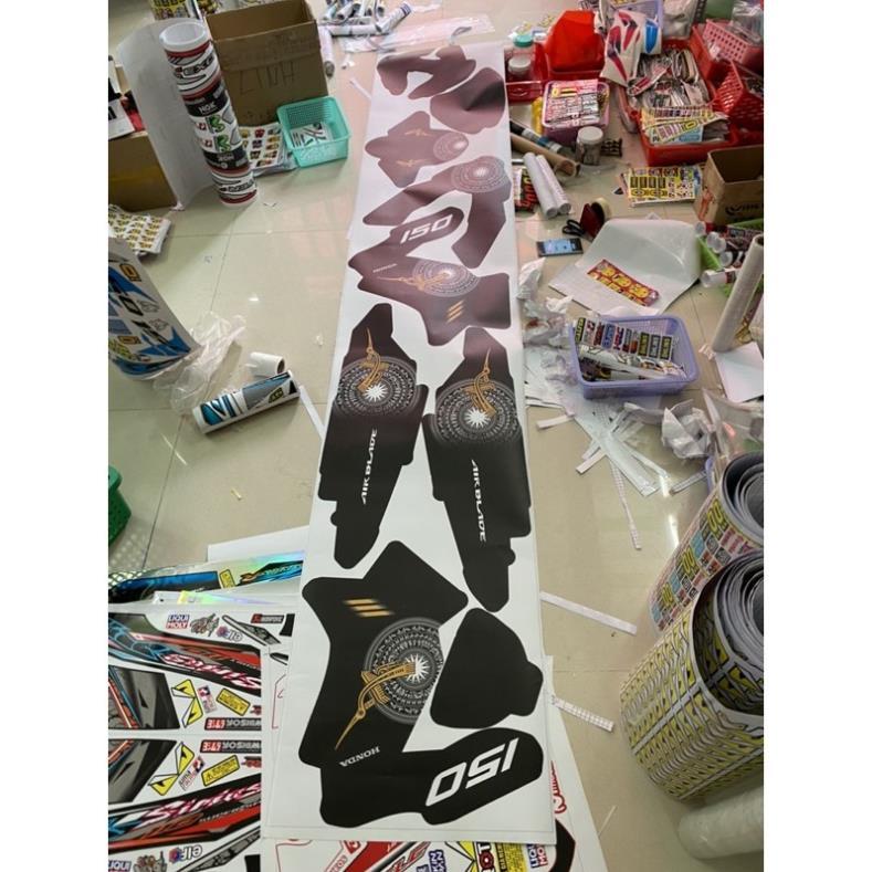 Tem trùm airblade 2020 trống đồng đen nhám bảo hành màu sắc vĩnh viễn