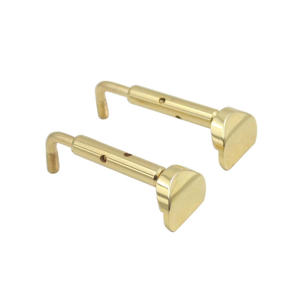 Sunnimix Bộ 2 Cái Cằm Còn Lại Ốc Vít Cho 3/4 4/4 Kích Thước Vĩ Cầm Phụ Kiện Thay Thế 4.5X1.5 Cm