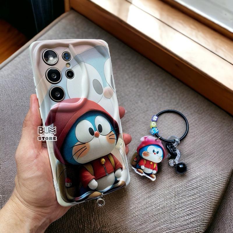 Ốp Lưng Doraemon Cho Samsung Galaxy S24 Ultra / S23 Ultra / S23 Plus / S22 Ultra / S21 Ultra Kèm Phụ Kiện Xinh Xắn