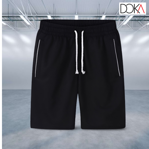 Combo 2 Quần shorts thể thao nam dạng sọt sport đùi chất thun lạnh 4 chiều cao cấp phù hợp tập gym hay mặc nhà màu trắng và đen DUI-P101 - tặng 1 khẩu trang chống nắng 