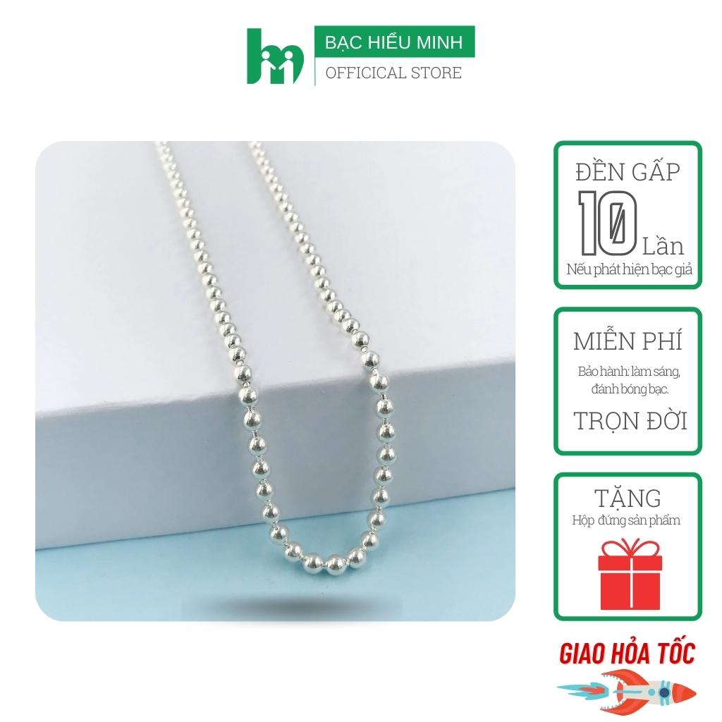 Dây Chuyền Bé Gái Vòng Cổ Bạc - Bi Trơn Bền Đẹp S99 Bạc Hiểu Minh DTE060