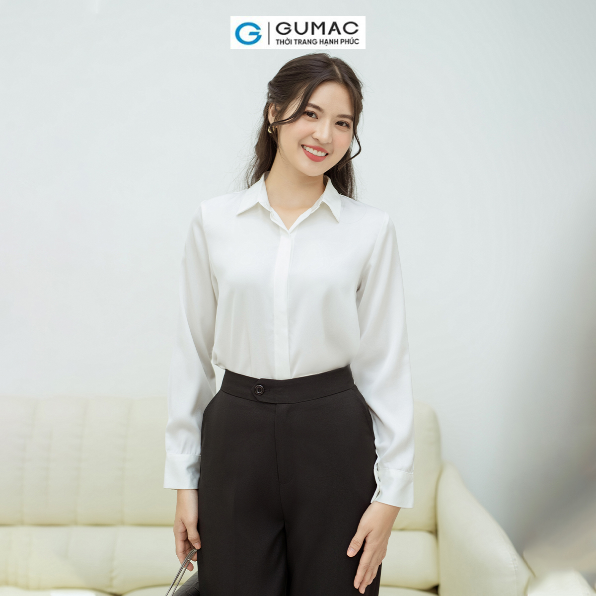 Áo sơ mi nẹp nút GUMAC AD08005