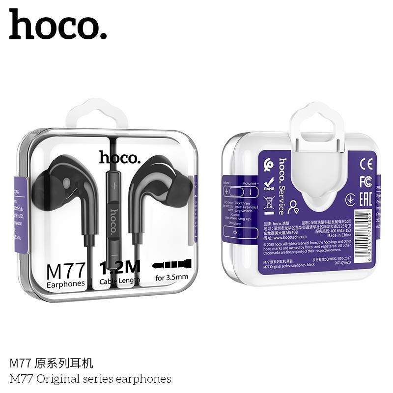 Tai nghe nhét tai cao cấp Hoco M77 jack 3.5mm  - Hàng chính hãng