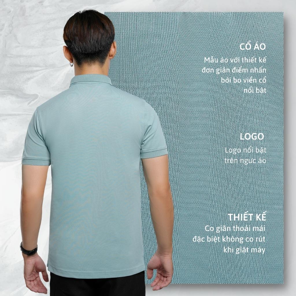 Áo polo nam slimfit BLOOK vải thun cá sấu cotton co giãn thêu hình trẻ trung 35031 ( HÌNH THẬT )