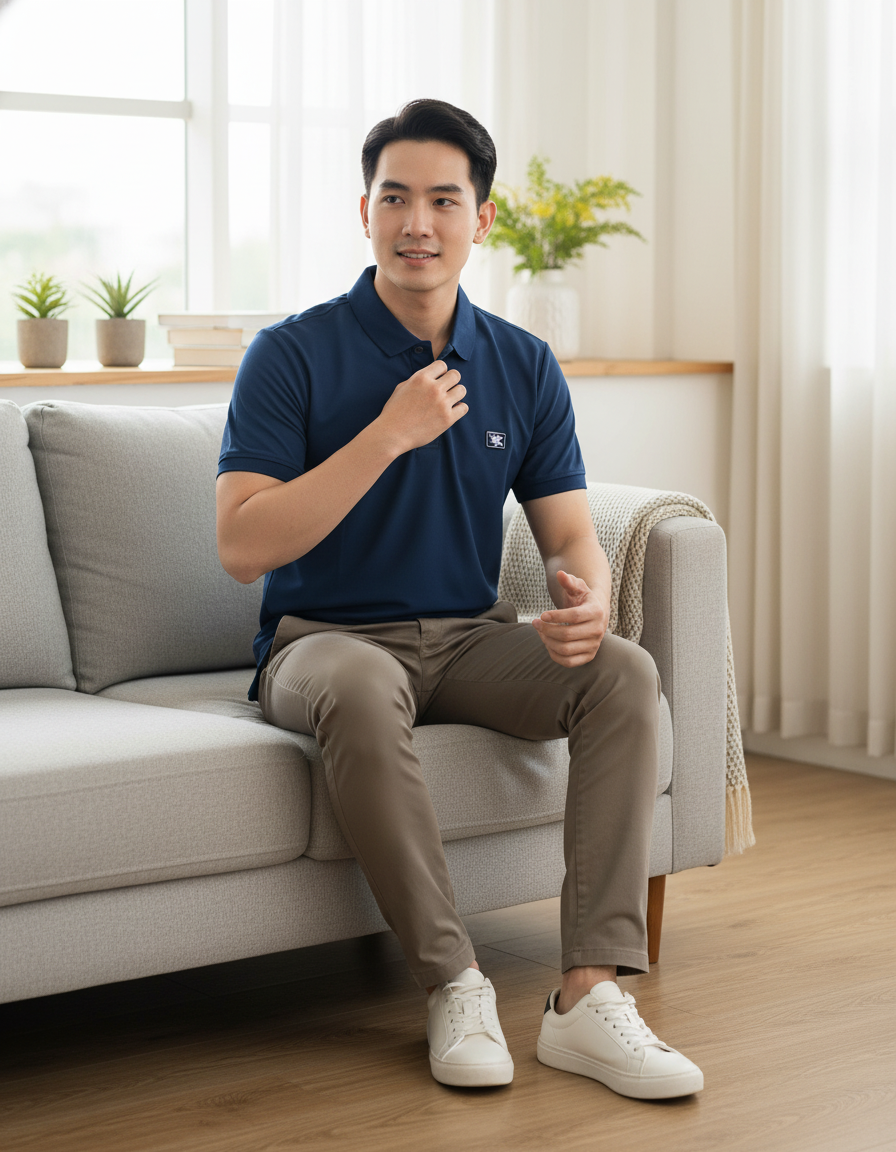 Áo Polo Nam Slim Fit Màu HR4--F020-23
