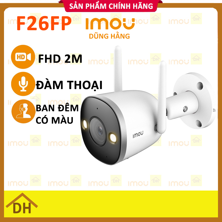 Camera Ngoài Trời IMOU Bullet 2S IPC-F46FP 4MP Đàm Thoại 2 Chiều- Ban Đêm Có Màu- Báo Động Chống Trộm- Chống Nước- Hàng Chính Hãng