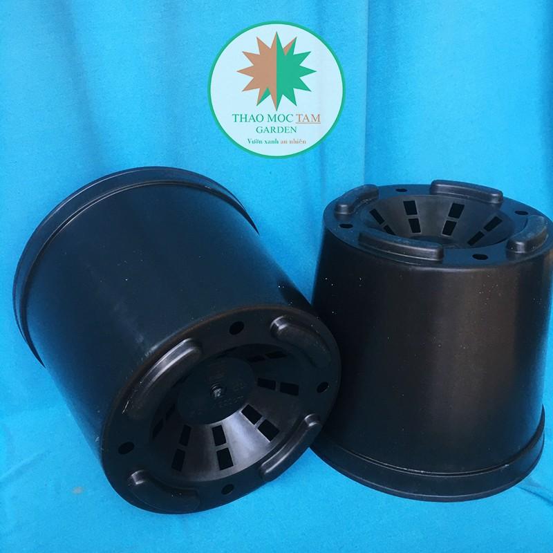 Chậu nhựa cứng 24x22cm – Chậu nhựa cứng, dày, thích hợp trồng hoa hồng , hoa chậu