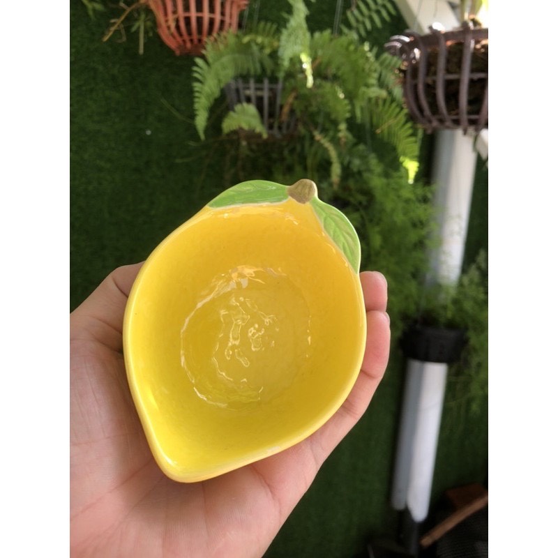 Chén Bằng Sứ Hình Quả Chanh Nhỏ 100ml