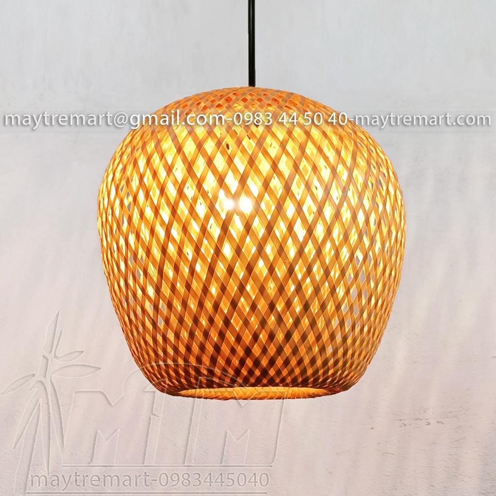 Đèn tre 2 lớp MTDT55 - Đèn mây tre, Đèn trang trí, Đèn treo thả