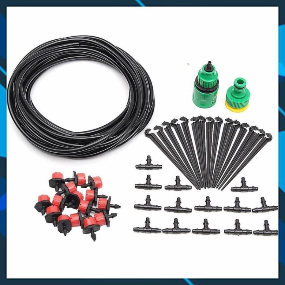 Bộ KIT hệ thống tự động tưới nhỏ giọt 25m dây và 30 đầu phun kèm đầy đủ phụ kiện 206848