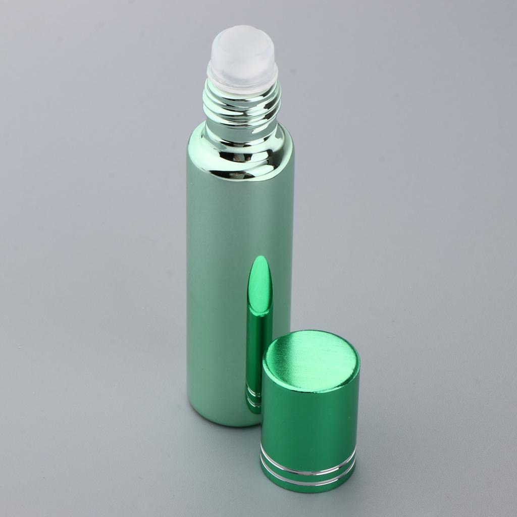 3x Empty Refillable Container Essential Oil Roller Bottles Glass Vials 10ml