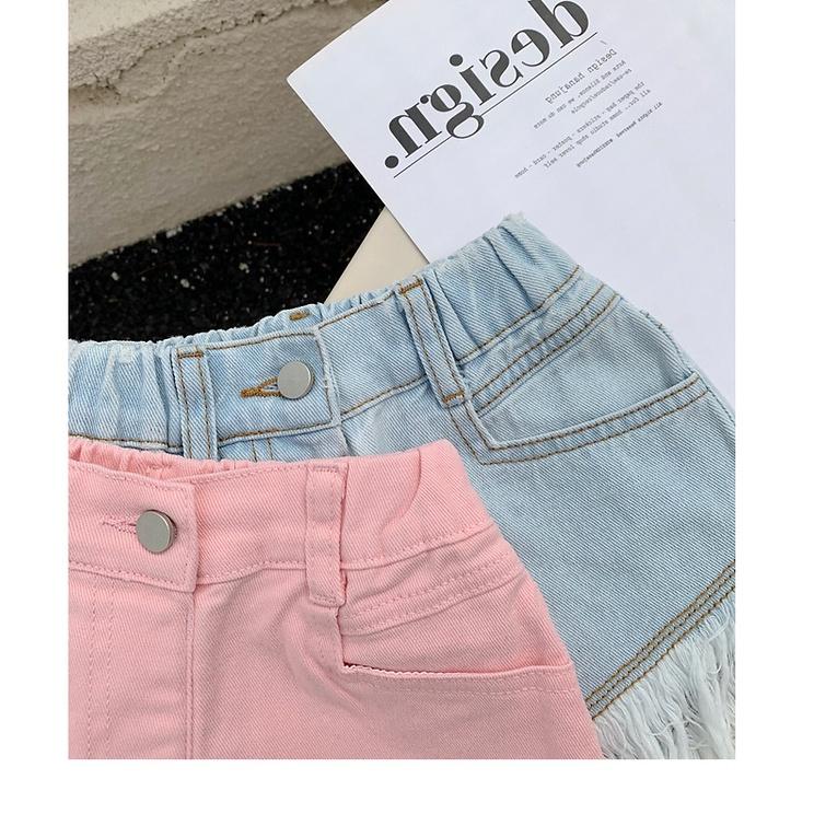 CV10 Size90-130 quần jean short bé gái Thời trang trẻ Em hàng quảng châu