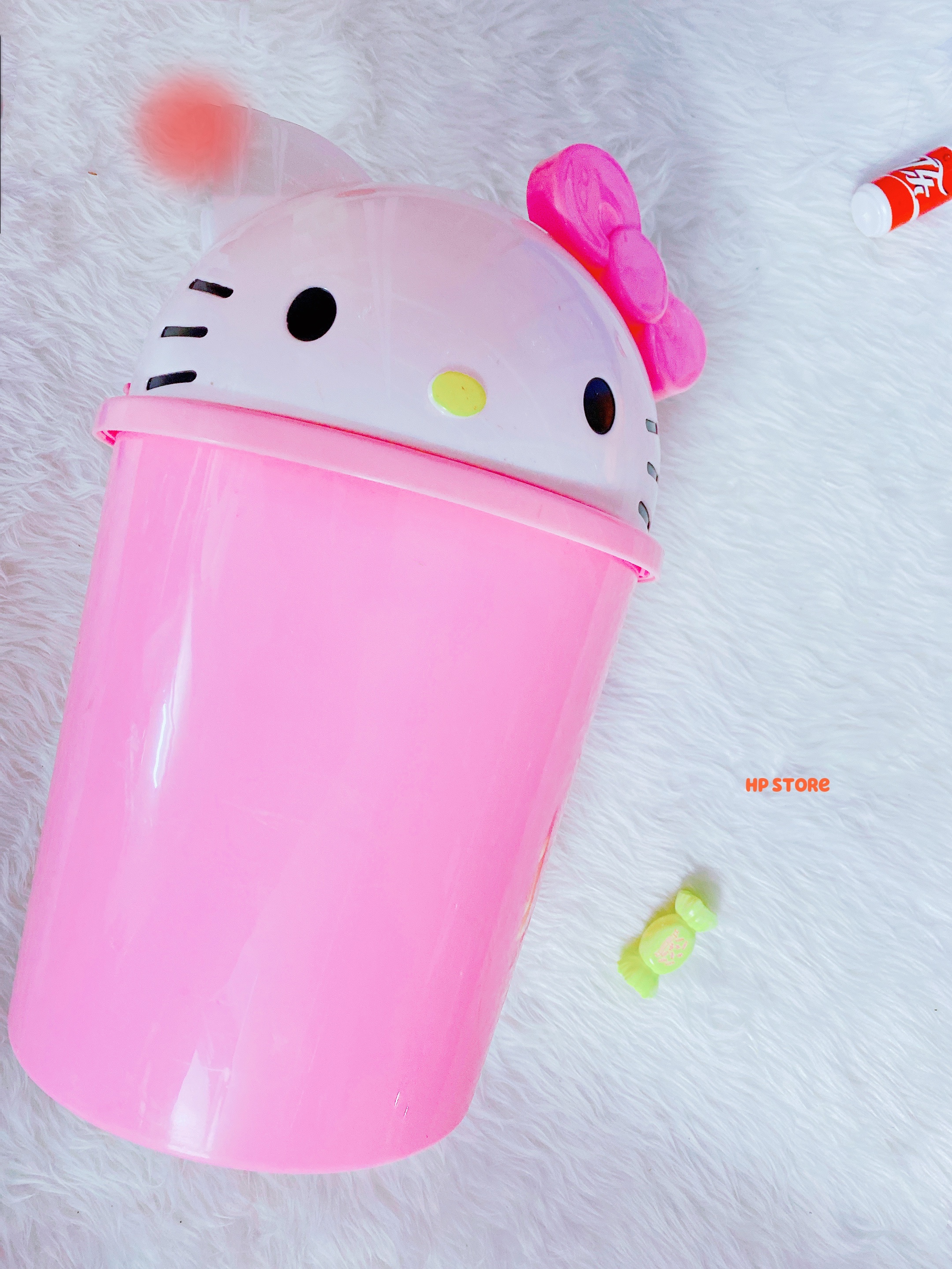 Thùng Rác Hello Kitty Lớn 40 x 20 cm Để Văn Phòng