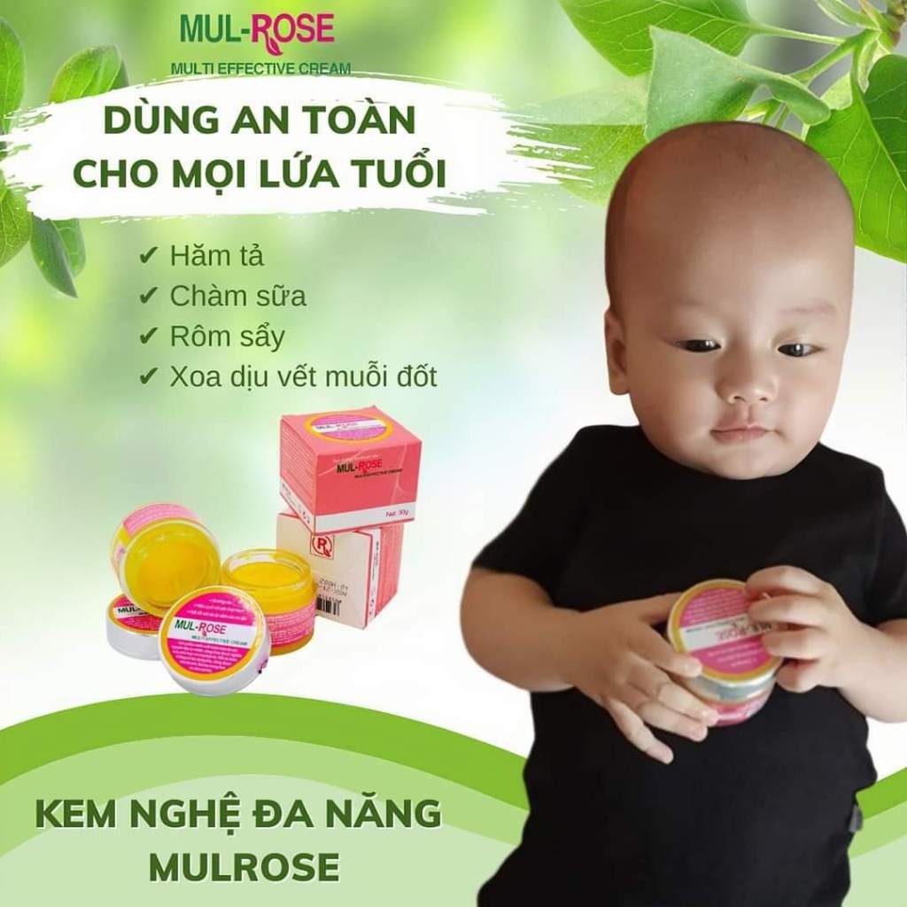 Kem nghệ đa năng Mulrose 30g Dưỡng da, giảm mụn, mờ thâm, se khít lỗ chân lông, chàm sữa, hăm, bị bỏng, vết thương hở.. Mul Rose [Chính Hãng]