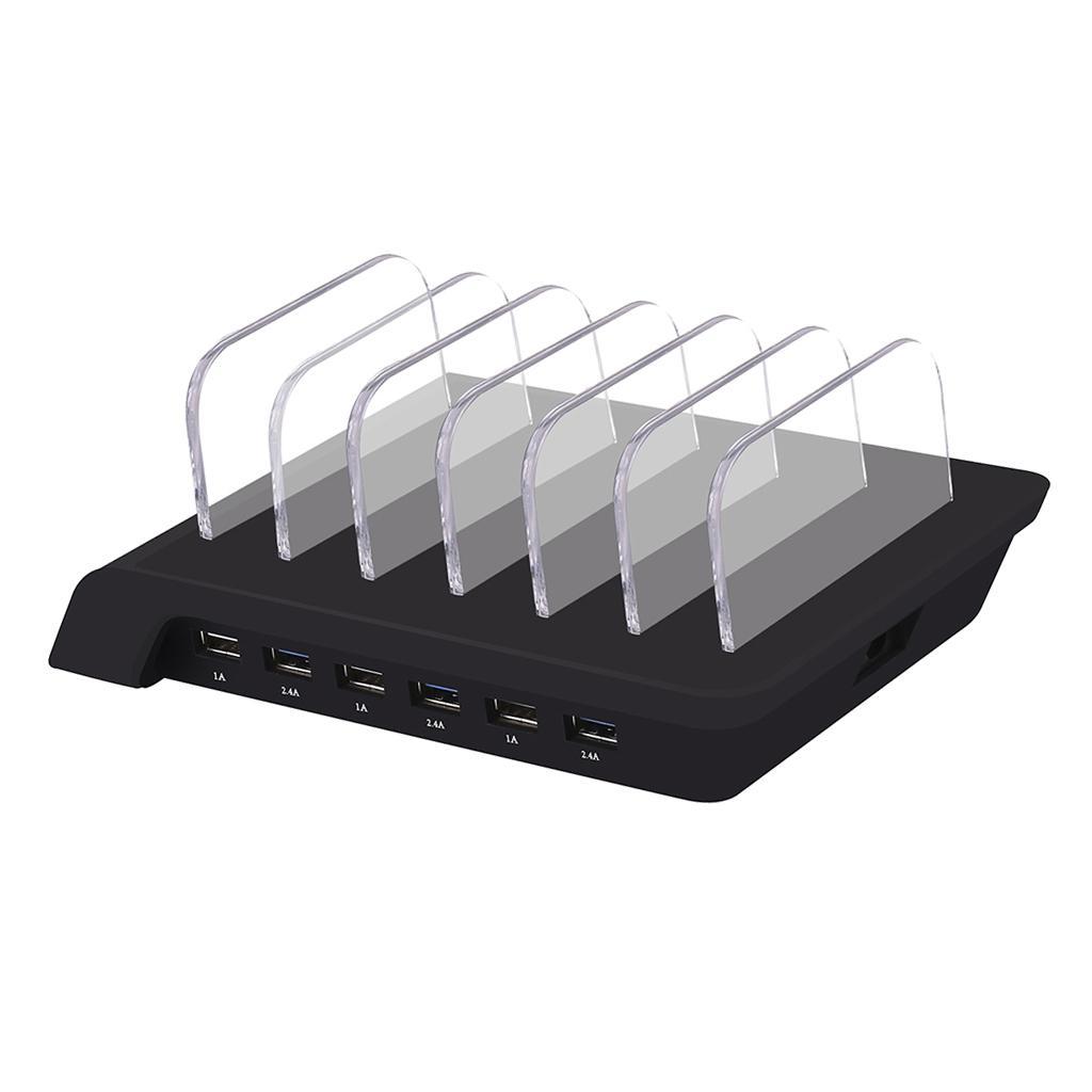 Multi Port Fast Charging USB Phone Charger Station Dock Stand US Plug