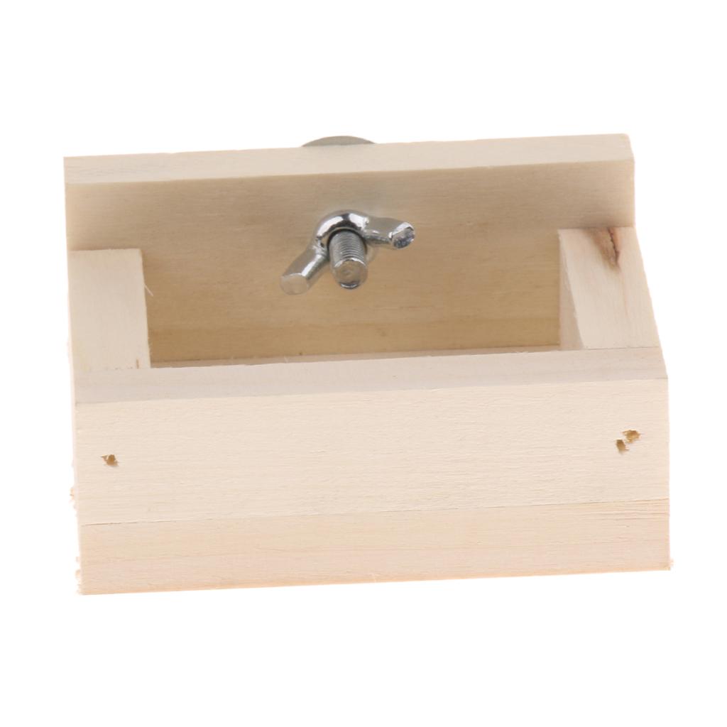 Pet Hamster, Chinchilla, Guinea Pig, Parrot Feeding Wood Bowl Square