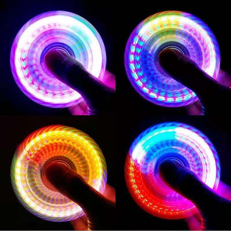 Con Quay Đồ Chơi Fidget Spinner ĐèN LED Trong SuốT