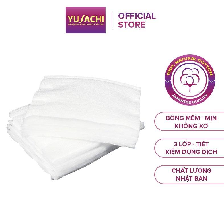 BÔNG TẨY TRANG CAO CẤP YUSACHI SUZURAN 100% COTTON (200 MIẾNG/BỊCH)