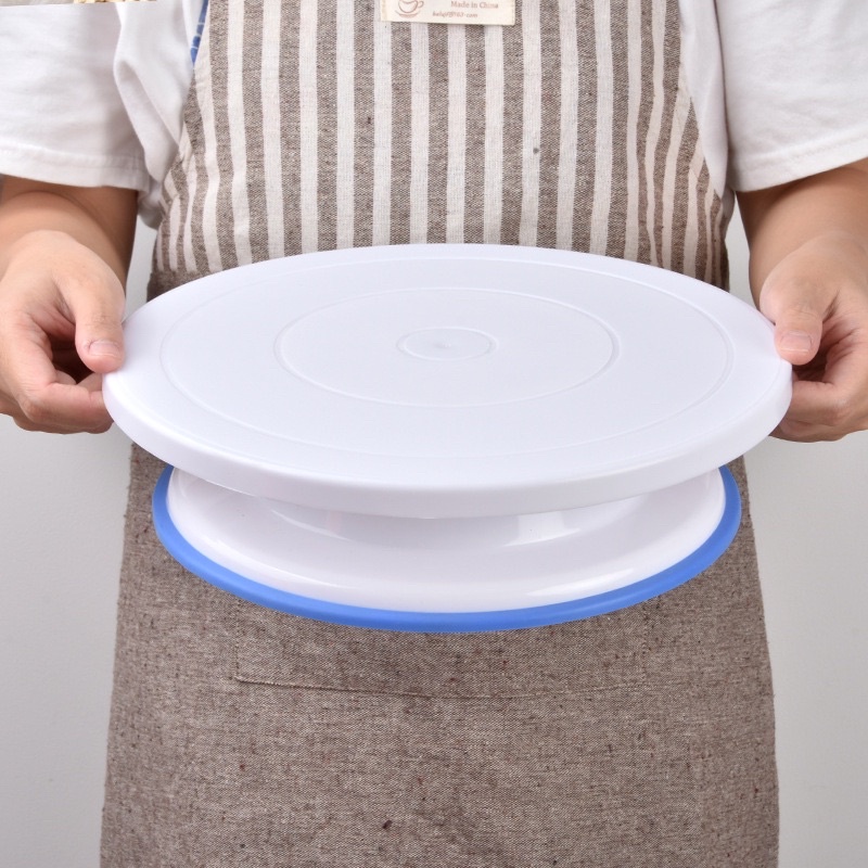 Bàn xoay bánh kem nhựa cao cấp chống trượt đế silicon