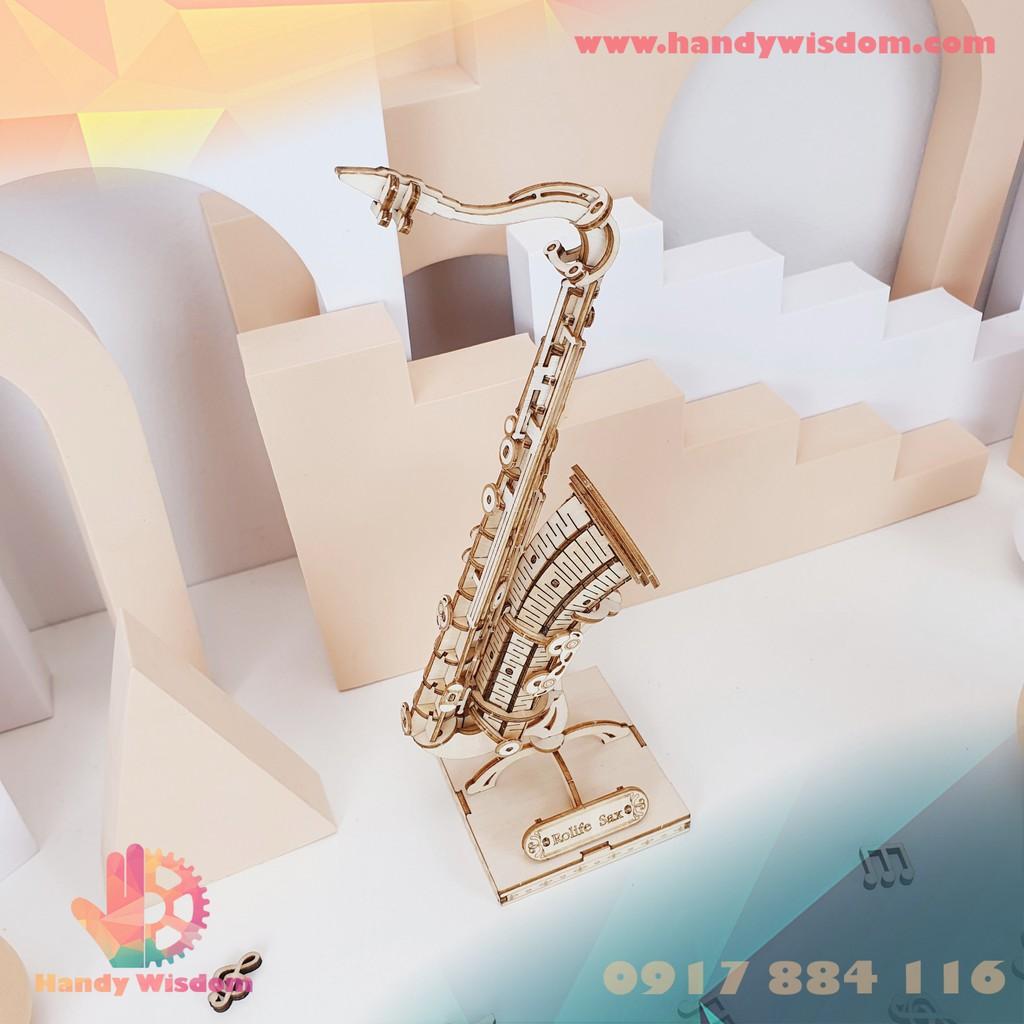 Mô hình lắp ghép gỗ Rolife - Kèn Saxophone - Robotime TG309 Saxophone