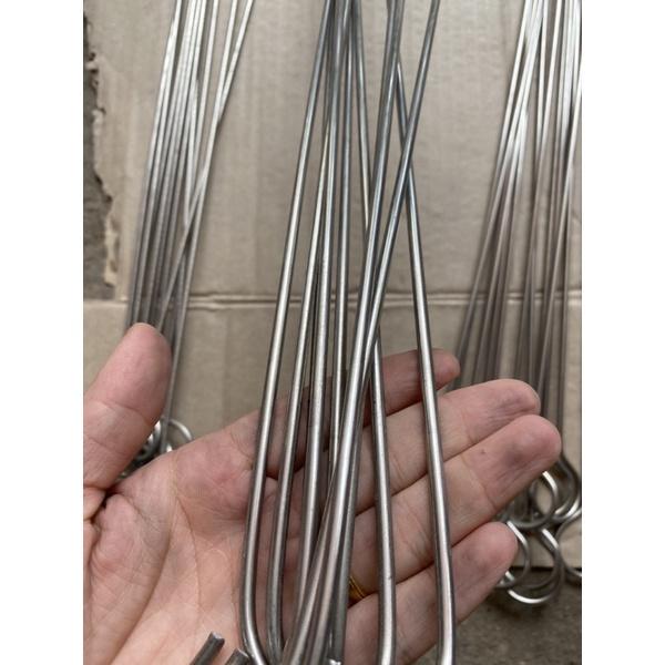 Que xiên nướng thịt bằng inox dài 60cm