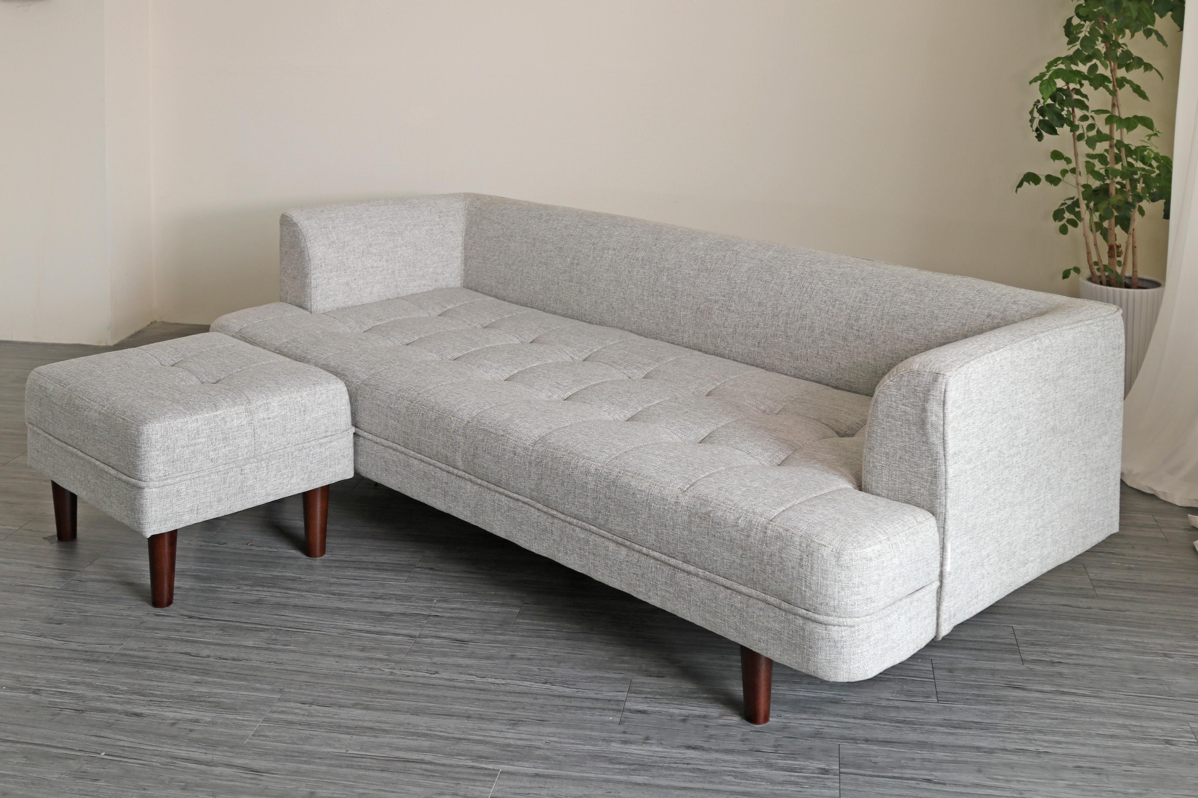 Sofa băng Juno sofa hiện đại màu kem, xám, nâu