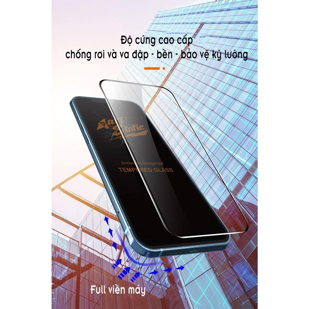 Kính cường lực Full màn cho Realme C55 C11 C12 C15 C17 C20 C21Y C25S C25Y C3 C30 C30S C33 C35 C3I chống tĩnh điện