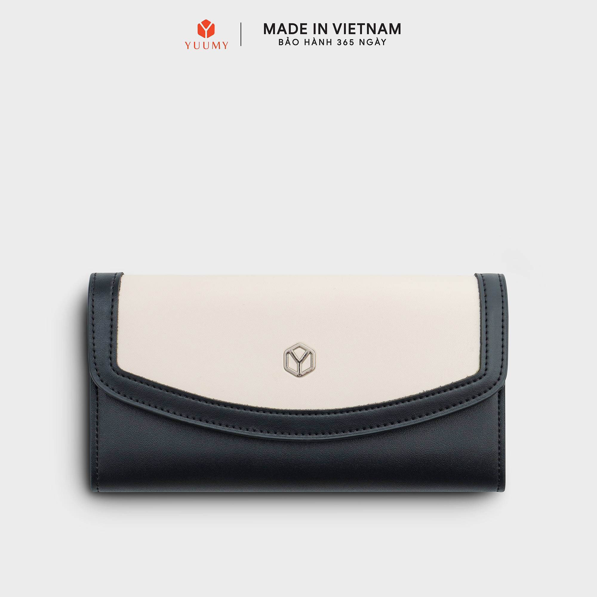 Ví Yuumy ( Thời trang nữ phối màu kèm dây đeo chéo - Ví da Seasand YV103 )