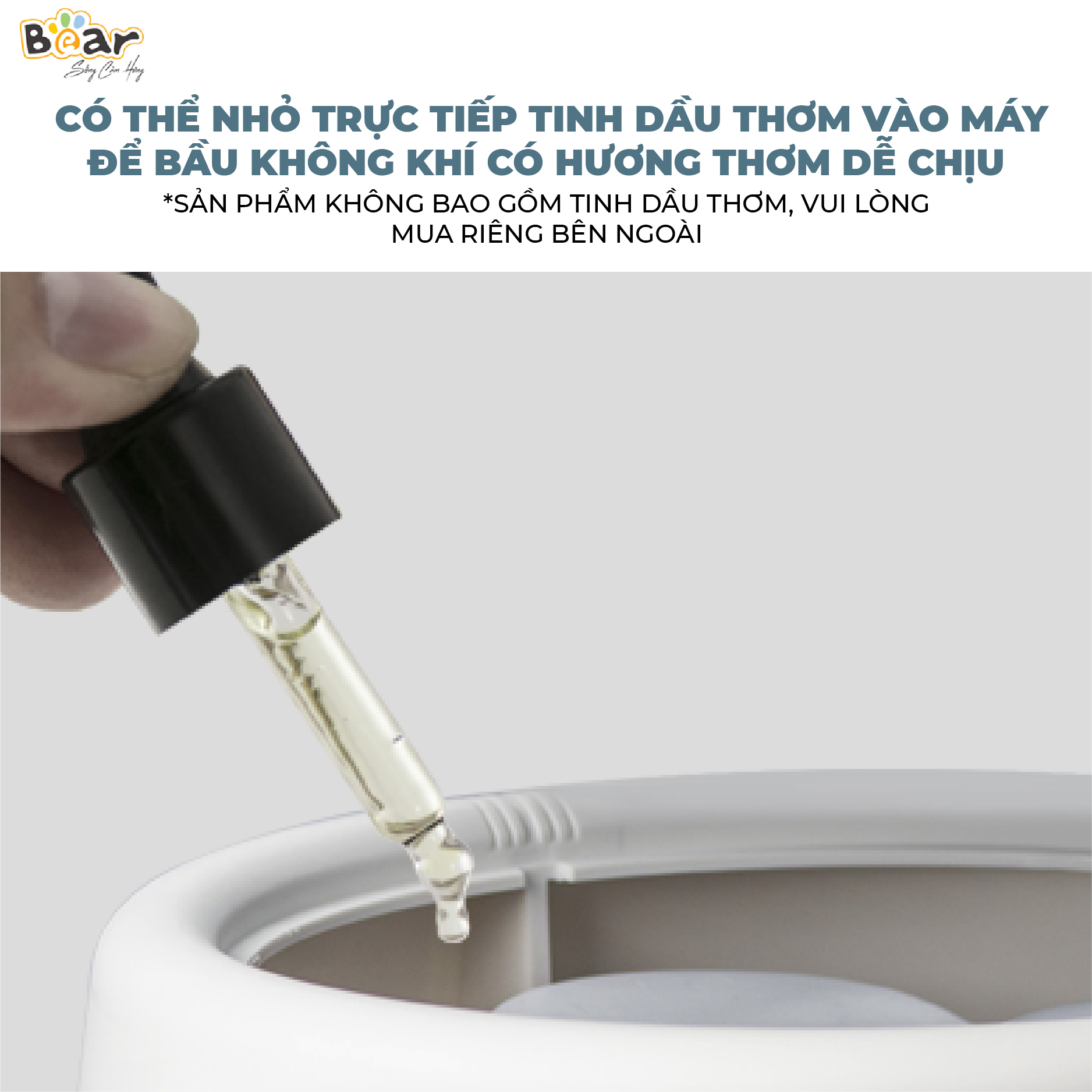 Máy Phun Sương Tạo Ẩm Bear Làm Mát Không Khí, Bộ Lọc Ion Bạc Diệt Khuẩn, Tiết Kiệm Năng Lượng JSQ-C45U1 - Hàng chính hãng